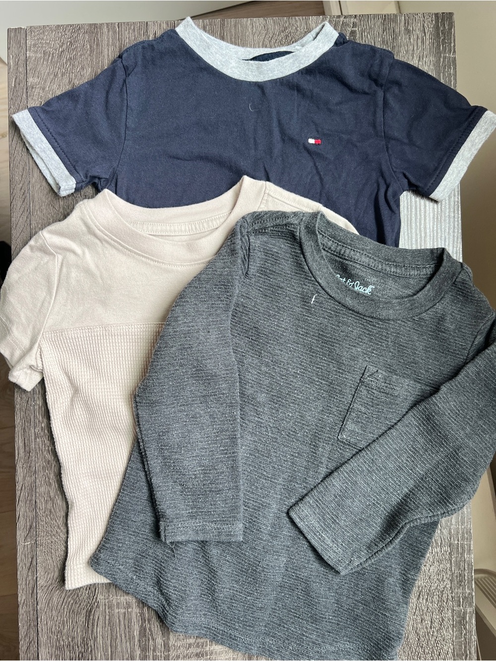 2T Boys Shirt Bundle Tommy Hilfiger + Cat & Jack + Waffle Knit Tops